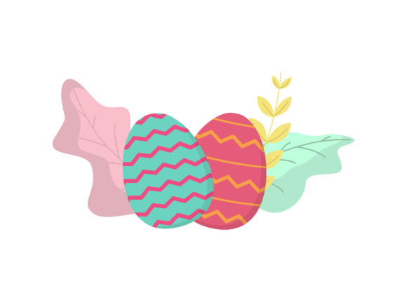 Discover Easter Eggs Tosca Red Floral Vector