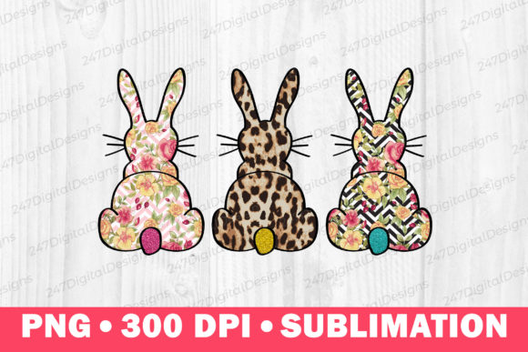 Discover the Charm of Rabbit Sublimation Floral Bunny PNG for Your Creative Projects