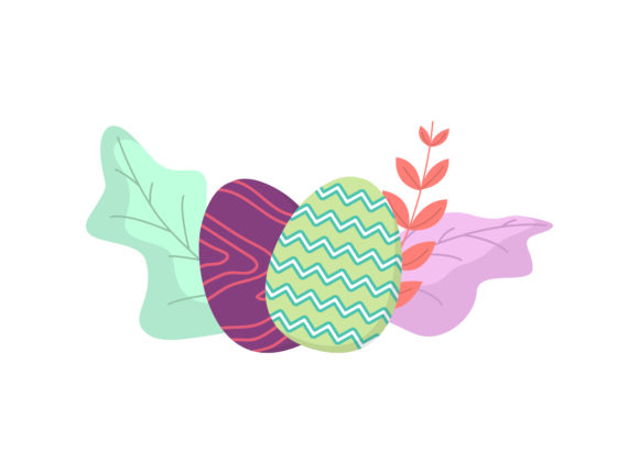 Discover the Versatile Easter Eggs Purple Green Floral Vector