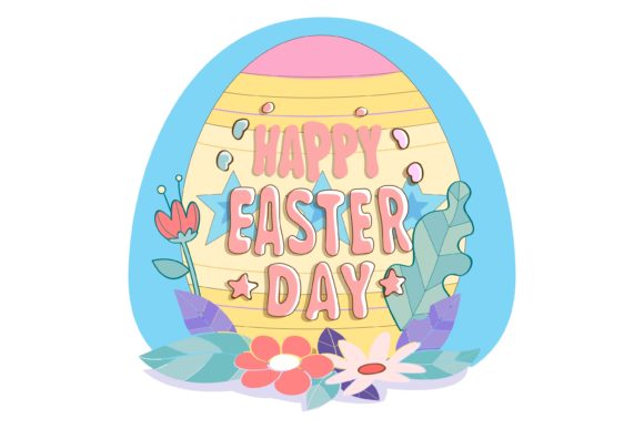Easter Egg Celebration with Floral Frames