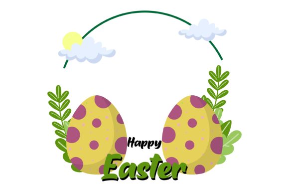 Embracing the Joy of Easter: The Allure of Easter Frame Floral Cloud Happy Easter