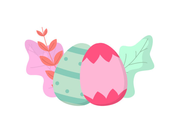 Explore Easter Eggs Tosca Pink Floral Vector