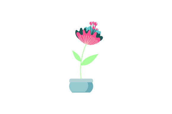 Floral Nature Pot Beauty Vector: A Versatile Design for Creative Projects