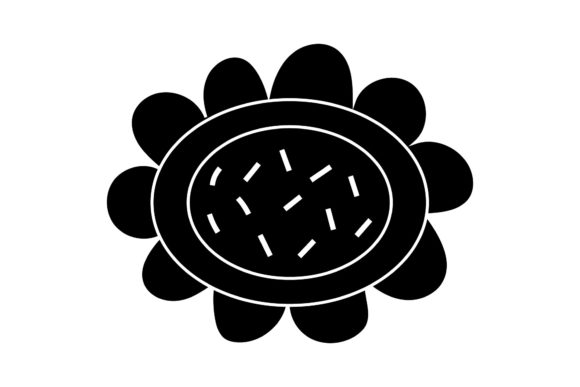 Floral Sunflower Silhouette: A Versatile Design Asset