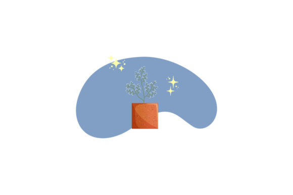 Retro Plant Floral Illustration Design