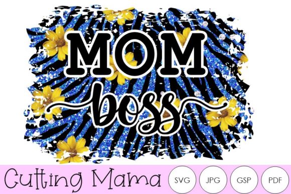Unveiling the Beauty of Mom Boss Sublimation Blue Glitter Floral